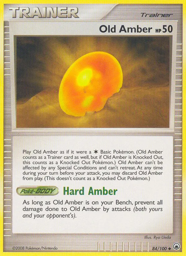 Carta Old Amber, número 84/100 da coleção Majestic Dawn