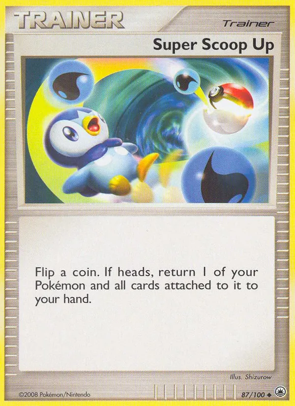 Carta Super Scoop Up, número 87/100 da coleção Majestic Dawn