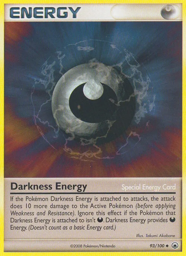 Carta Darkness Energy, número 93/100 da coleção Majestic Dawn