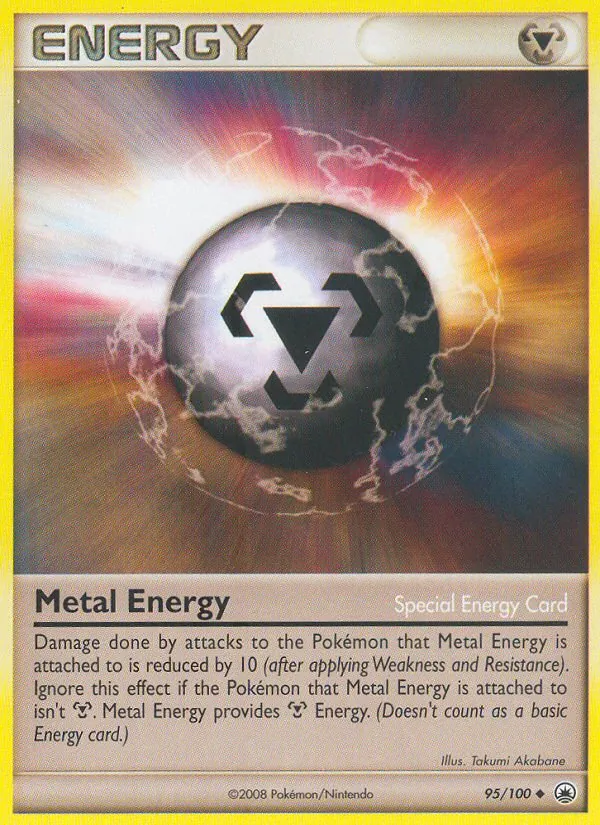 Carta Metal Energy, número 95/100 da coleção Majestic Dawn