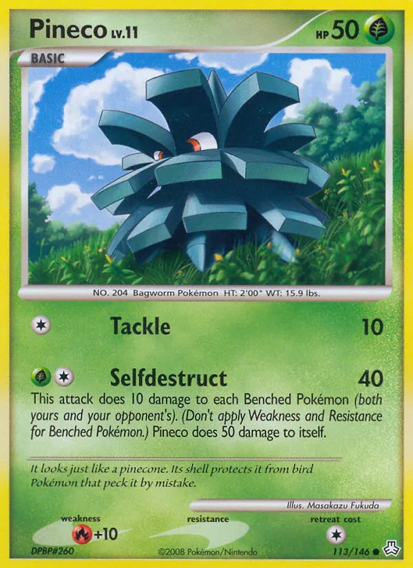 Carta Pineco, número 113/146 da coleção Legends Awakened