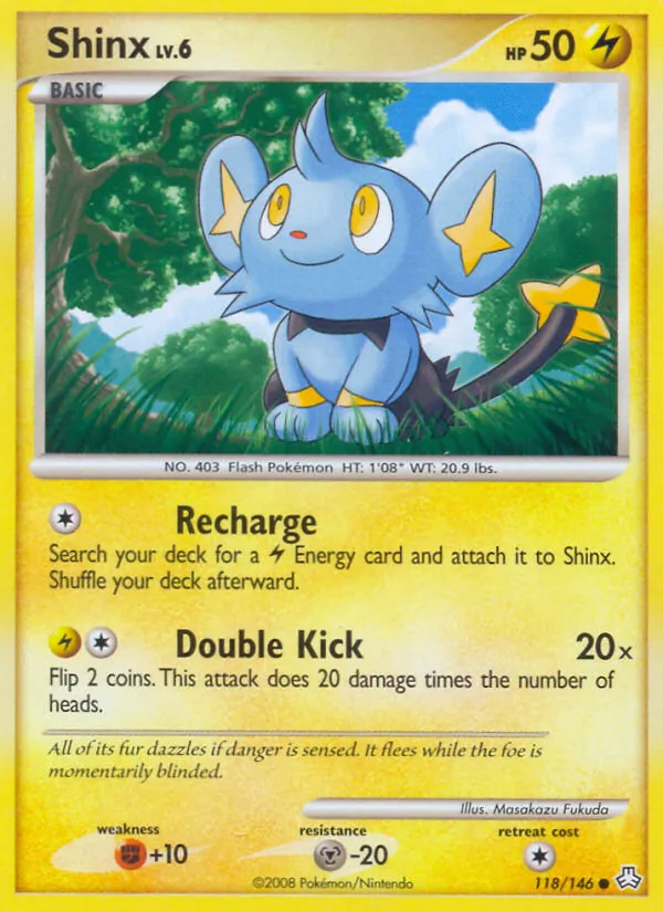 Carta Shinx, número 118/146 da coleção Legends Awakened