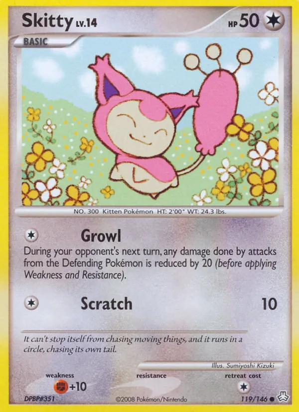 Carta Skitty, número 119/146 da coleção Legends Awakened