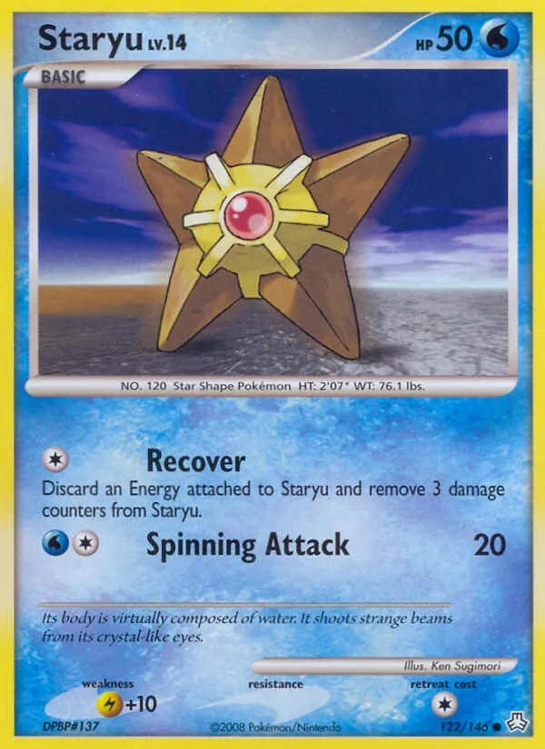 Carta Staryu, número 122/146 da coleção Legends Awakened