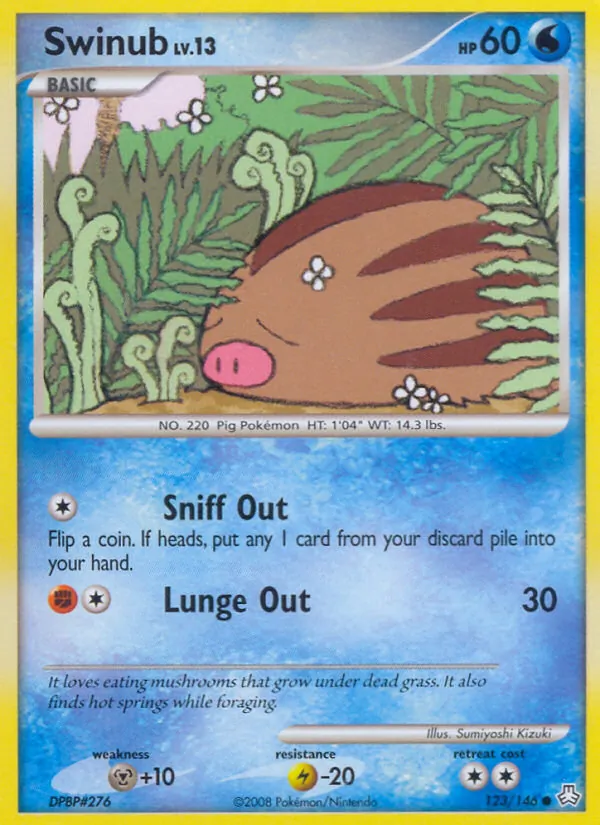 Carta Swinub, número 123/146 da coleção Legends Awakened