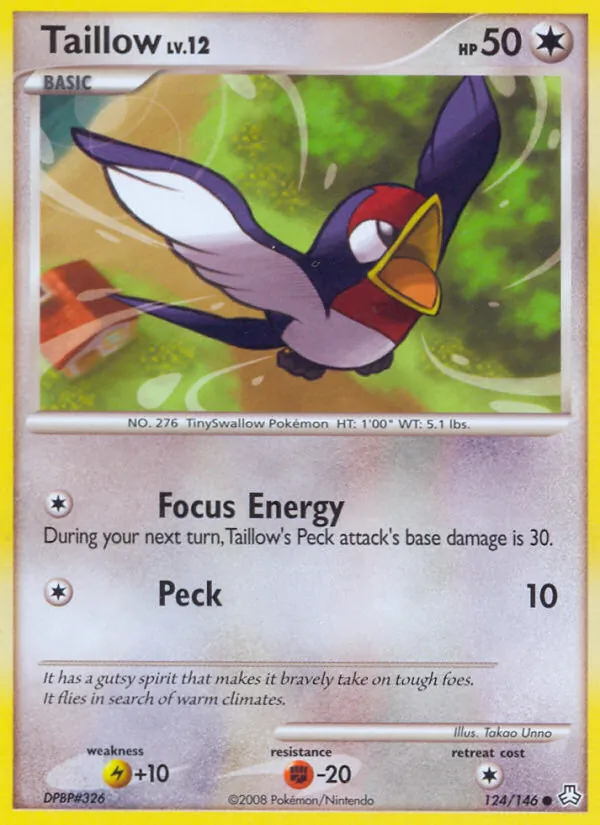 Carta Taillow, número 124/146 da coleção Legends Awakened