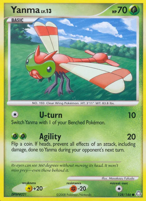 Carta Yanma, número 128/146 da coleção Legends Awakened