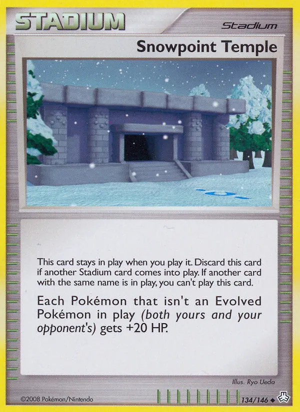 Carta Snowpoint Temple, número 134/146 da coleção Legends Awakened
