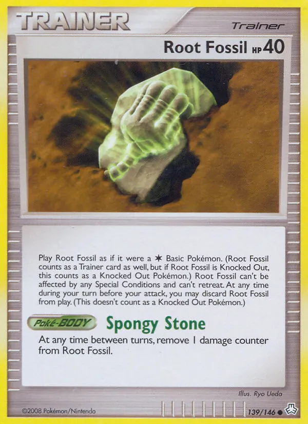 Carta Root Fossil, número 139/146 da coleção Legends Awakened