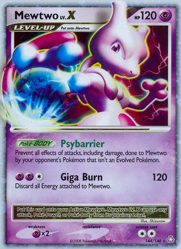Carta Mewtwo, número 144/146 da coleção Legends Awakened