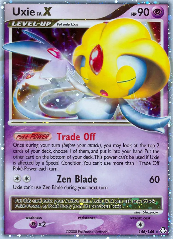 Carta Uxie, número 146/146 da coleção Legends Awakened