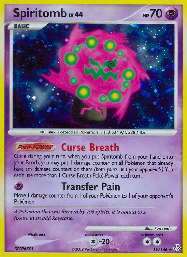 Carta Spiritomb, número 16/146 da coleção Legends Awakened