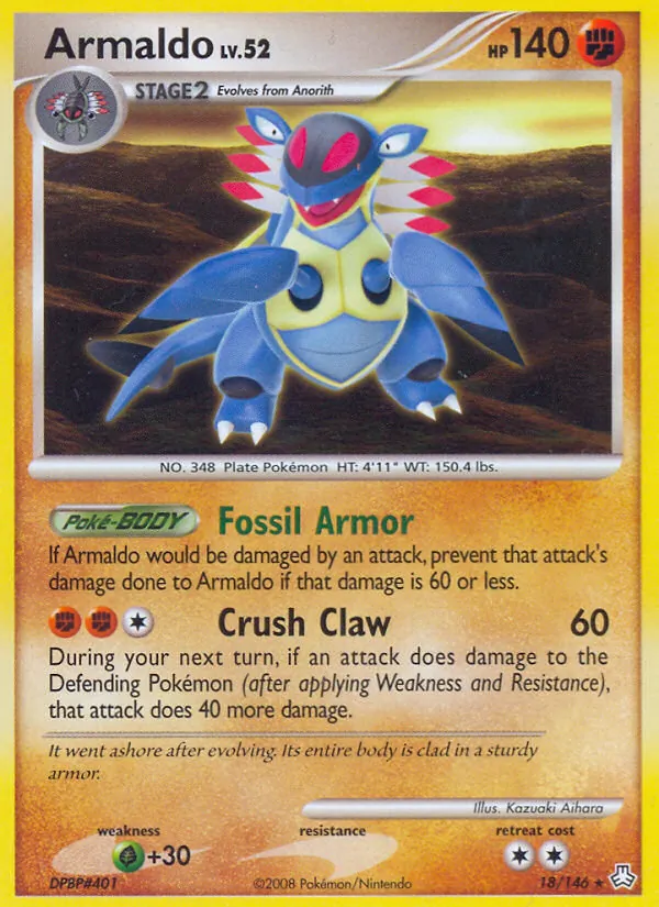 Carta Armaldo, número 18/146 da coleção Legends Awakened