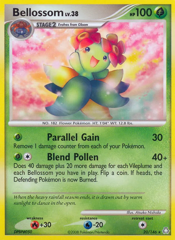 Carta Bellossom, número 20/146 da coleção Legends Awakened