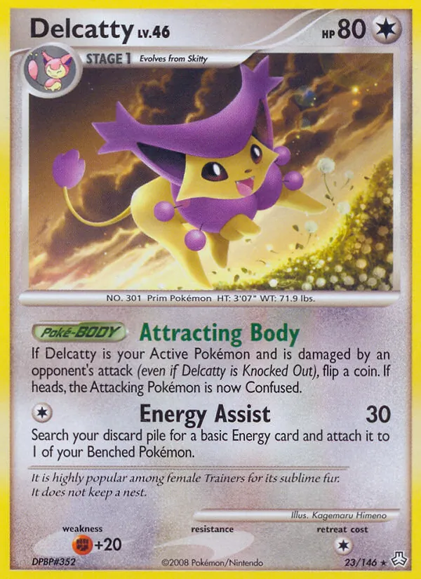 Carta Delcatty, número 23/146 da coleção Legends Awakened