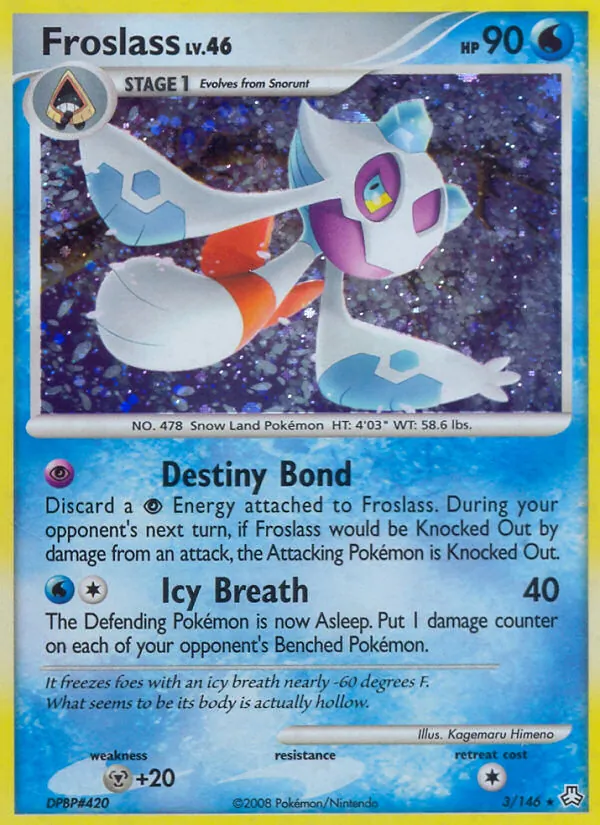 Carta Froslass, número 3/146 da coleção Legends Awakened