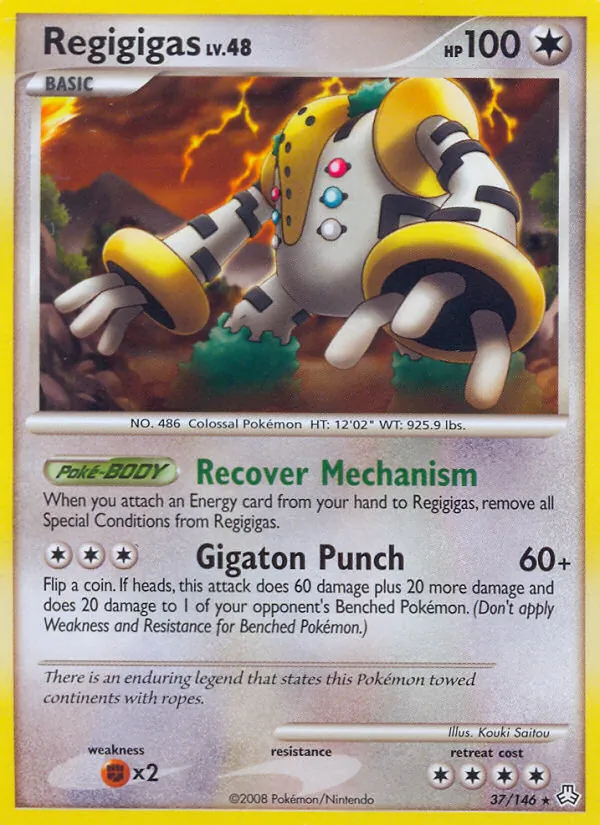 Carta Regigigas, número 37/146 da coleção Legends Awakened