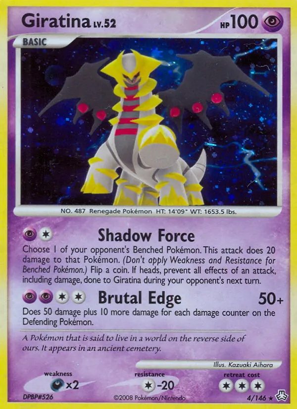 Carta Giratina, número 4/146 da coleção Legends Awakened