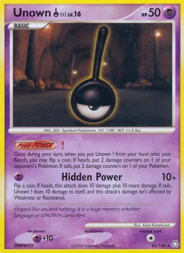 Carta Unown !, número 42/146 da coleção Legends Awakened