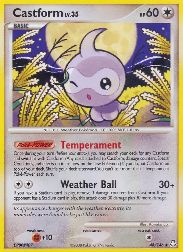 Carta Castform, número 48/146 da coleção Legends Awakened