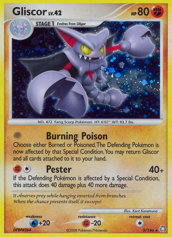 Carta Gliscor, número 5/146 da coleção Legends Awakened
