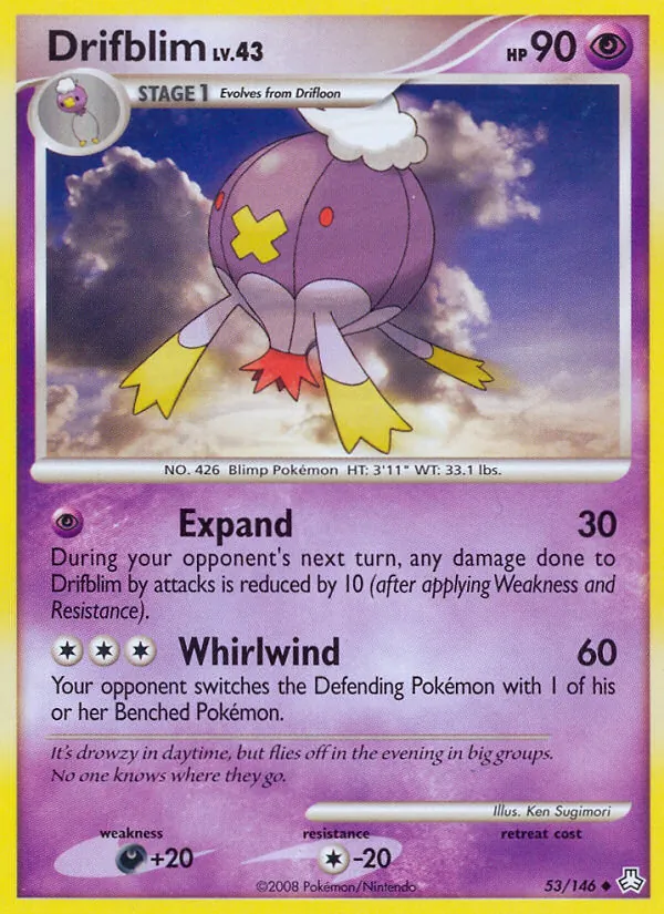Carta Drifblim, número 53/146 da coleção Legends Awakened