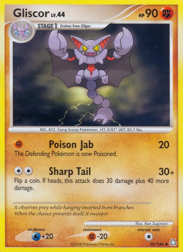 Carta Gliscor, número 55/146 da coleção Legends Awakened