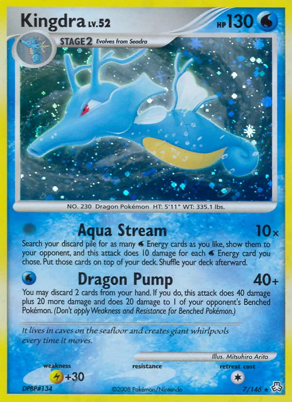 Carta Kingdra, número 7/146 da coleção Legends Awakened