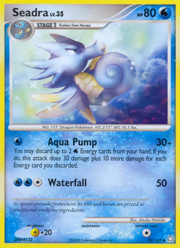 Carta Seadra, número 70/146 da coleção Legends Awakened