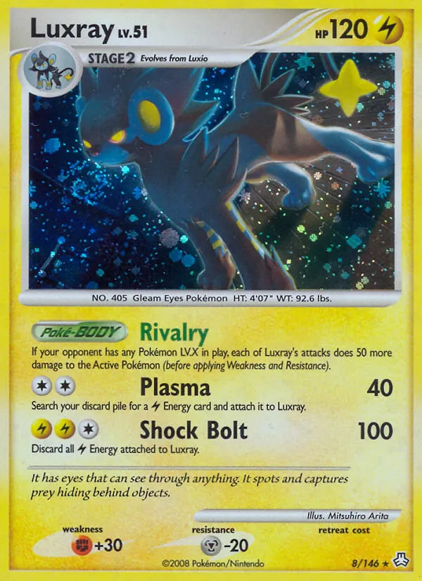 Carta Luxray, número 8/146 da coleção Legends Awakened