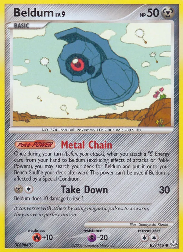 Carta Beldum, número 83/146 da coleção Legends Awakened