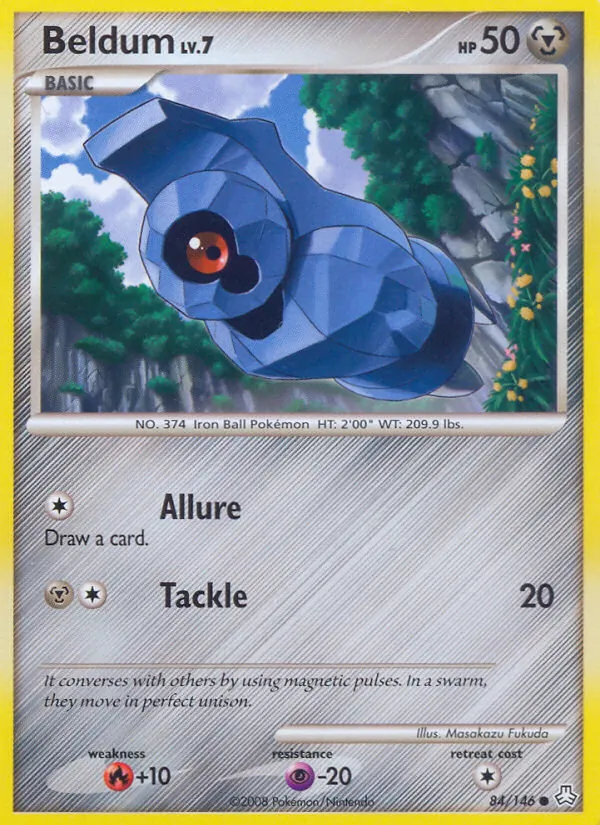 Carta Beldum, número 84/146 da coleção Legends Awakened