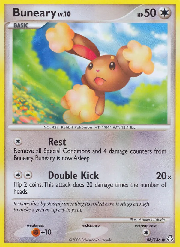 Carta Buneary, número 86/146 da coleção Legends Awakened