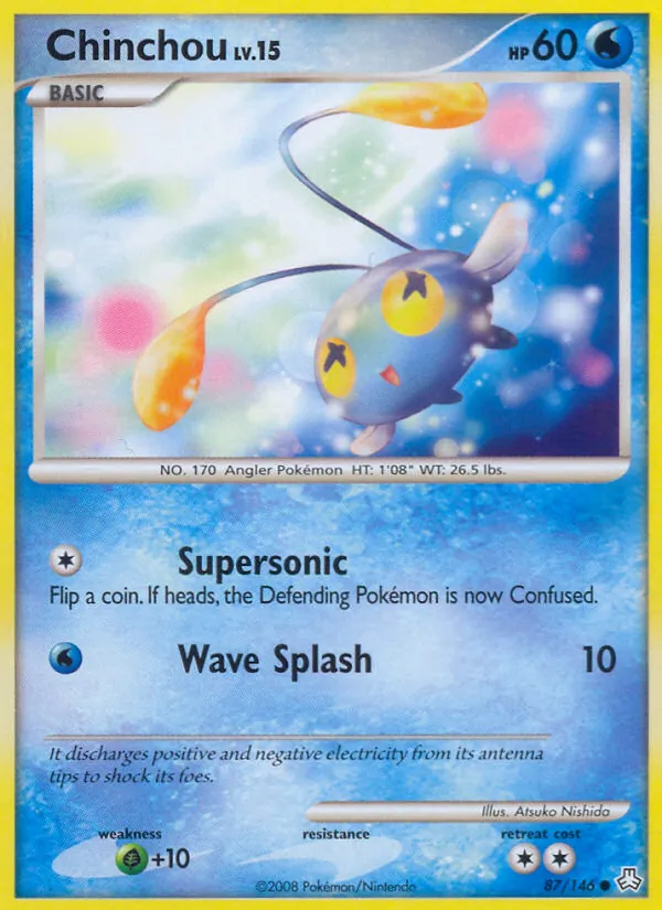 Carta Chinchou, número 87/146 da coleção Legends Awakened