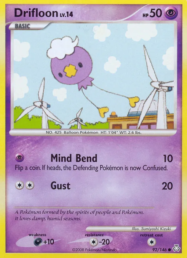 Carta Drifloon, número 92/146 da coleção Legends Awakened