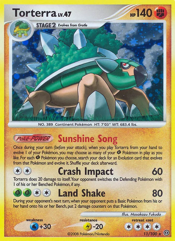 Carta Torterra, número 11/100 da coleção Stormfront