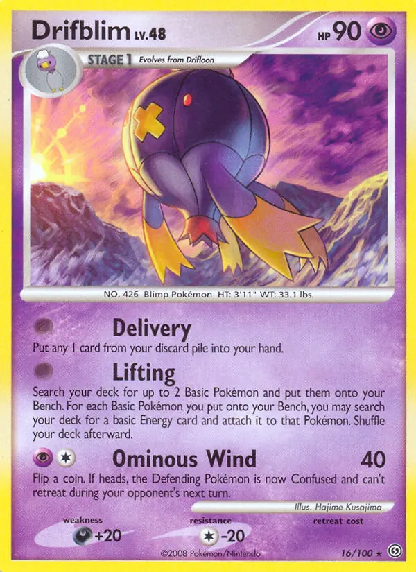 Carta Drifblim, número 16/100 da coleção Stormfront