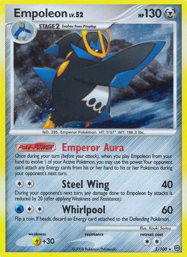 Carta Empoleon, número 2/100 da coleção Stormfront