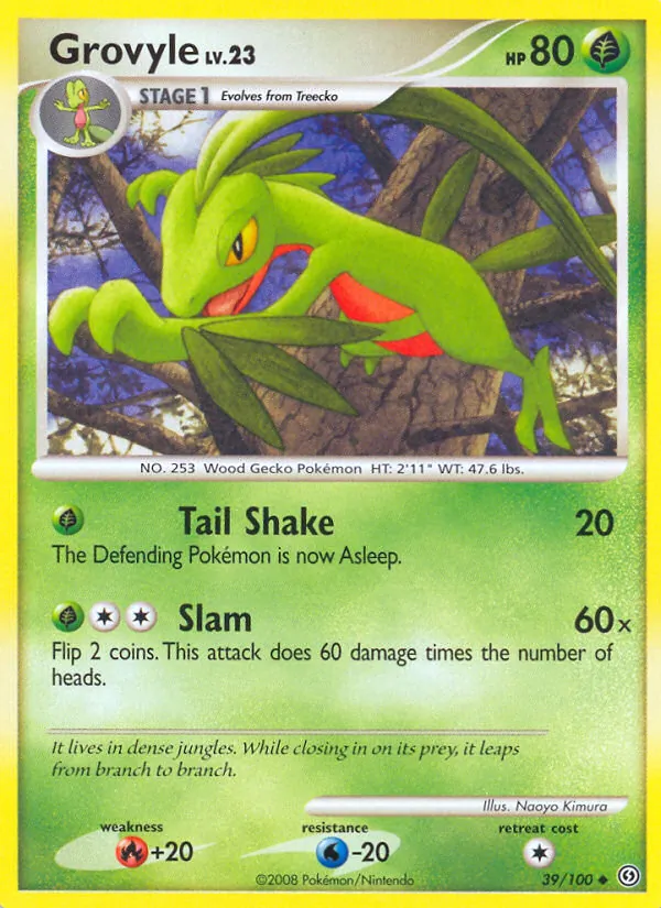 Carta Grovyle, número 39/100 da coleção Stormfront