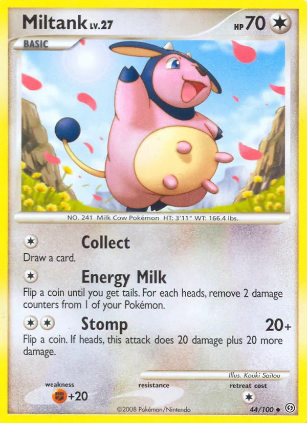 Carta Miltank, número 44/100 da coleção Stormfront