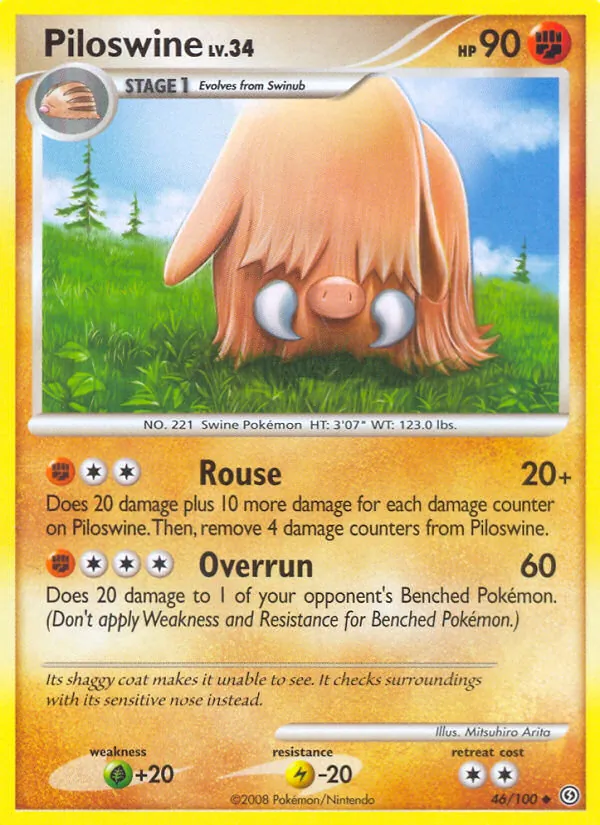 Carta Piloswine, número 46/100 da coleção Stormfront