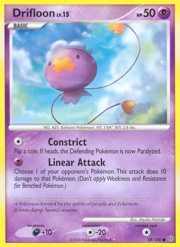Carta Drifloon, número 58/100 da coleção Stormfront