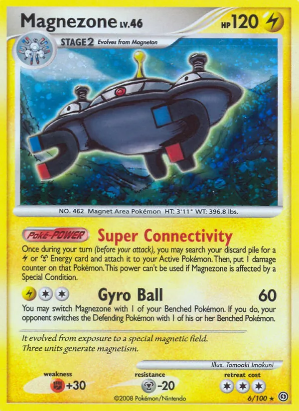 Carta Magnezone, número 6/100 da coleção Stormfront