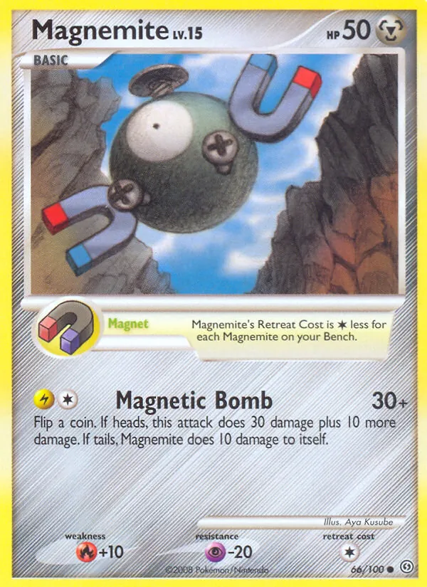 Carta Magnemite, número 66/100 da coleção Stormfront
