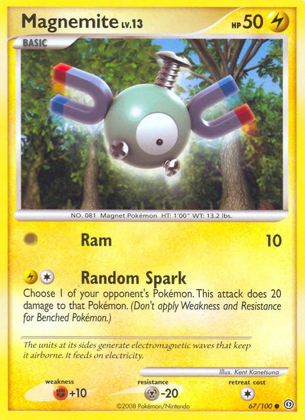 Carta Magnemite, número 67/100 da coleção Stormfront