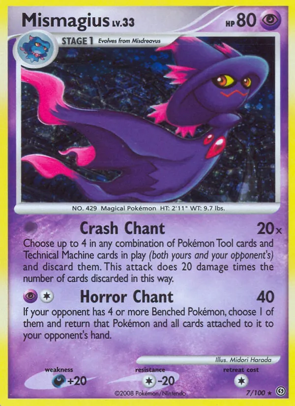 Carta Mismagius, número 7/100 da coleção Stormfront