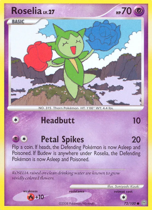 Carta Roselia, número 72/100 da coleção Stormfront