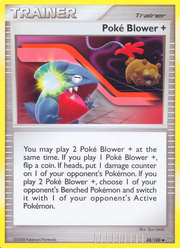 Carta Poké Blower +, número 88/100 da coleção Stormfront