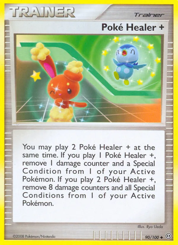 Carta Poké Healer +, número 90/100 da coleção Stormfront