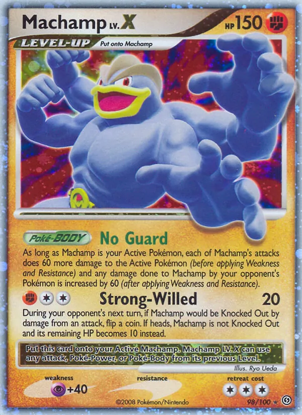 Carta Machamp, número 98/100 da coleção Stormfront